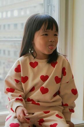 Otroški pulover Konges Sløjd rdeča barva - rdeča. Otroški pulover iz kolekcije Konges Sløjd. Model izdelan iz pletenine s potiskom.
