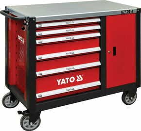 YATO YATO Mobilna delavnica omarica 6 predali +zapiranje kabinet rdeča