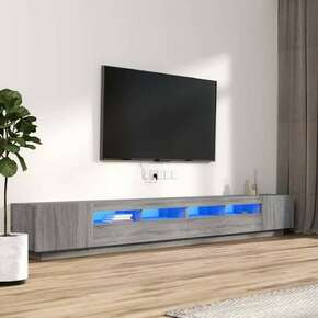 Shumee Komplet TV omaric LED 3-delni siva sonoma inženirski les