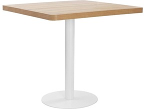 VIDAXL Bistro miza svetlo rjava 80x80 cm mediapan