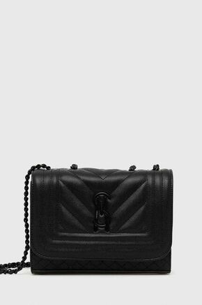 Torbica Steve Madden Bcala črna barva - črna. Majhna torbica iz kolekcije Steve Madden. Model na zapenjanje