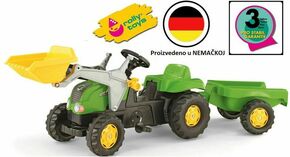 Rolly Toys Rolly Kid pedalni traktor z vedrom in prikolico