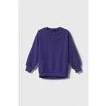 Otroški pulover Sisley vijolična barva - vijolična. Otroški pulover iz kolekcije Sisley, izdelan iz enobarvne pletenine. Model iz izjemno udobne tkanine z visoko vsebnostjo bombaža.