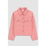 Otroška jeans jakna Coccodrillo roza barva - roza. Otroški jakna iz kolekcije Coccodrillo. Nepodložen model, izdelan iz jeansa.
