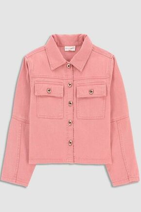 Otroška jeans jakna Coccodrillo roza barva - roza. Otroški jakna iz kolekcije Coccodrillo. Nepodložen model