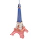 Woodcraft Lesena 3D sestavljanka Eifflov stolp v barvah Francije