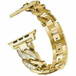 4wrist Metal bracelet with stones for Apple Watch - Gold - 38/40 mm