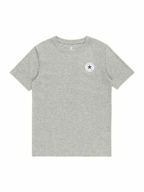 Otroška bombažna kratka majica Converse siva barva - siva. Otroške kratka majica iz kolekcije Converse