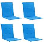 vidaXL Blazine za vrtne stole 4 kosi modre 100x50x3 cm