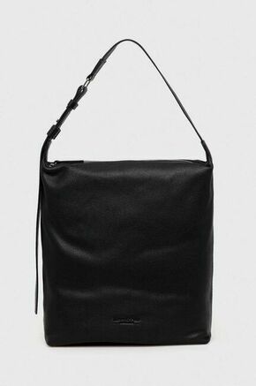 Usnjena torbica Marc O'Polo črna barva - črna. Torba iz kolekcje Marc O'Polo. Na zapenjanje model narejen iz naravnega usnja. Lahek in udoben model