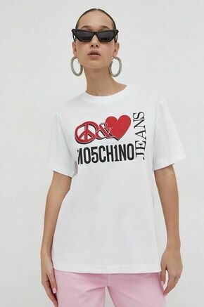 Bombažna kratka majica Moschino Jeans ženski