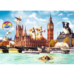 Trefl Crazy City - sestavljanka Psi v Londonu, 1000 kos