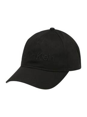 Bombažna bejzbolska kapa Calvin Klein črna barva - črna. Kapa s šiltom vrste baseball iz kolekcije Calvin Klein. Model izdelan iz enobarvne tkanine.