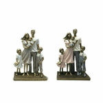 NEW Okrasna Figura DKD Home Decor 24 x 11,5 x 34 cm Pisana Družina (2 kosov)