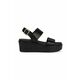 Usnjeni sandali Geox D XAND 2.2S ženski, črna barva, D45M1A 00043 C9999 - črna. Sandali iz kolekcije Geox. Model izdelan iz naravnega usnja.