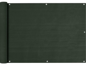 VIDAXL Balkonsko platno temno zeleno 75x600 cm HDPE