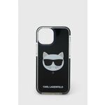 Karl Lagerfeld iphone 13 mini 5,4" trdi ovitek črni/črni choupette head