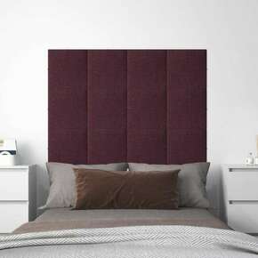 Greatstore Stenski paneli 12 kosov vijolični 30x30 cm blago 1