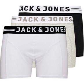 Jack&amp;Jones 3 PACK - moški boksarji 12081832 Light Grey Melange (Velikost M)