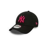 Bombažna bejzbolska kapa New Era 9FORTY NEW YORK YANKEES črna barva, 60503372 - črna. Kapa s šiltom vrste baseball iz kolekcije New Era. Model izdelan iz materiala z nalepko.