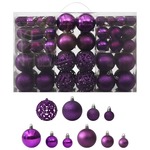 Vidaxl Komplet novoletnih bučk 100 kosov vijolične barve