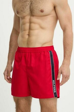 Kopalne kratke hlače Tommy Hilfiger rdeča barva