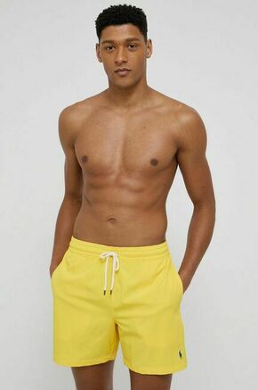 Kopalne kratke hlače Polo Ralph Lauren rumena barva - rumena. Kopalne kratke hlače iz kolekcije Polo Ralph Lauren. Model izdelan iz tkanine.