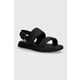 Usnjeni sandali Sorel ONA STREETWORKS GO-TO FL ženski, črna barva, 2070231010 - črna. Sandali iz kolekcije Sorel. Model je izdelan iz naravnega usnja. Model z mehkim, oblikovanim vložkom zagotavlja udobje.
