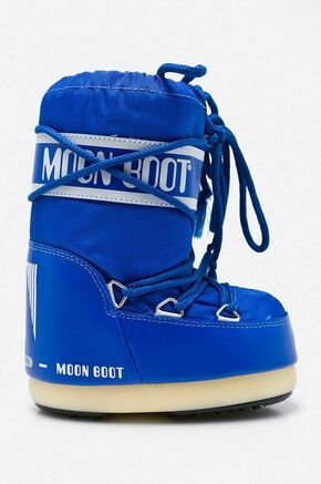 Moon Boot snežke dziecięce The Original - modra. Zimski čevlji iz kolekcije Moon Boot. Podloženi model izdelan iz kombinacije tekstilnega in sintetičnega materiala.