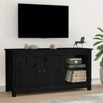 Vidaxl TV omarica črna 103x36,5x52 cm trdna borovina
