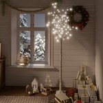 vidaXL Božično drevesce s 180 LED lučkami 1,8 m hladno belo vrba