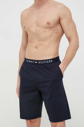 Bombažne pižama kratke hlače Tommy Hilfiger mornarsko modra barva - mornarsko modra. Pižama kratke hlače iz kolekcije Tommy Hilfiger. Model izdelan iz pletenine gladke pletenine. Tanek