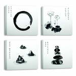 Slike v kompletu 4 ks 30x30 cm Japanese Zen – Wallity