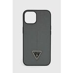 Etui za telefon Guess iPhone 14 6,1'' srebrna barva - srebrna. Etui za IPhone iz kolekcije Guess. Model izdelan iz imitaciji usnja.