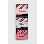 Nogavice za dojenčka Tommy Hilfiger 3-pack roza barva - roza. Nogavice za dojenčka iz kolekcije Tommy Hilfiger. Model izdelan iz pletenine.