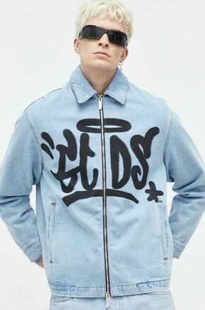 Jeans jakna GCDS moška - modra. Jakna iz kolekcije GCDS. Prehoden model
