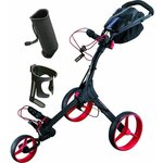 Big Max IQ+ Deluxe SET Black/Red/Black Ročni voziček za golf