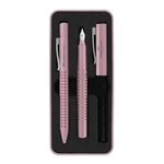 Faber-Castell Komplet Grip Edition 2010 nalivno pero in kroglično pero, roza