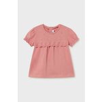Majica za dojenčka Mayoral roza barva - roza. Majica za dojenčka iz kolekcije Mayoral. Model izdelan iz enobarvne tkanine.
