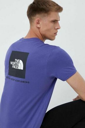 Bombažna kratka majica The North Face vijolična barva - vijolična. Kratka majica iz kolekcije The North Face