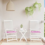 vidaXL Blazine za vrtne stole 2 kosa roza 50x50x3 cm tkanina