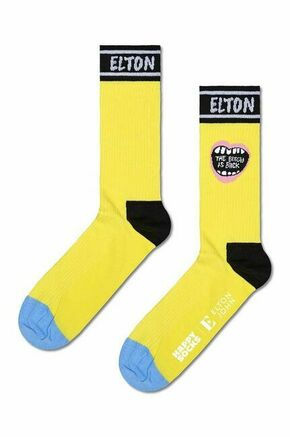Nogavice Happy Socks x Elton John The Bitch Is Back rumena barva - rumena. Nogavice iz kolekcije Happy Socks. Model izdelan iz elastičnega