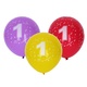 WEBHIDDENBRAND Napihljiv balon 30 cm - komplet 5 balonov s številko 1