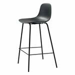 Črn plastičen barski stol 92,5 cm Whitby – Unique Furniture