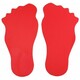 markirne talne oznake oblika noge, rdeče barve