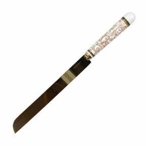 Brandani Nož za paneton Filo d'Oro 34cm / belo-zelen ročaj / inox