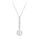 Preciosa Srebrna ogrlica s kubnim cirkonijem Lucea 5296 00 (verižica, obesek) srebro 925/1000