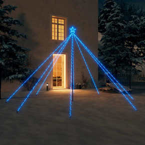 VidaXL Novoletna jelka iz lučk notranje/zunanja 576 LED modra 3