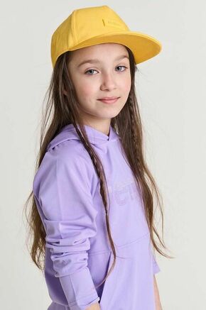 Otroška bombažna kapa Reima oranžna barva - oranžna. Otroški kapa s šiltom vrste snapback iz kolekcije Reima. Model izdelan iz enobarvne tkanine.