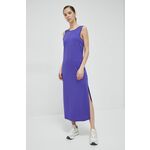 Obleka 4F vijolična barva - vijolična. Casual obleka iz kolekcije 4F. Raven model, izdelan iz tanke, rahlo elastične pletenine. Izjemno udoben material z visoko vsebnostjo viskoze.